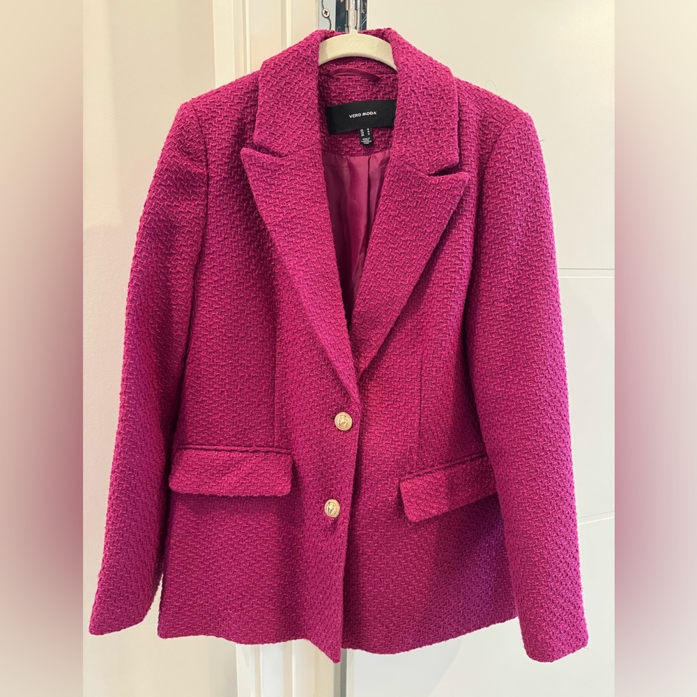 Vero Moda Fuchsia Textured Blazer